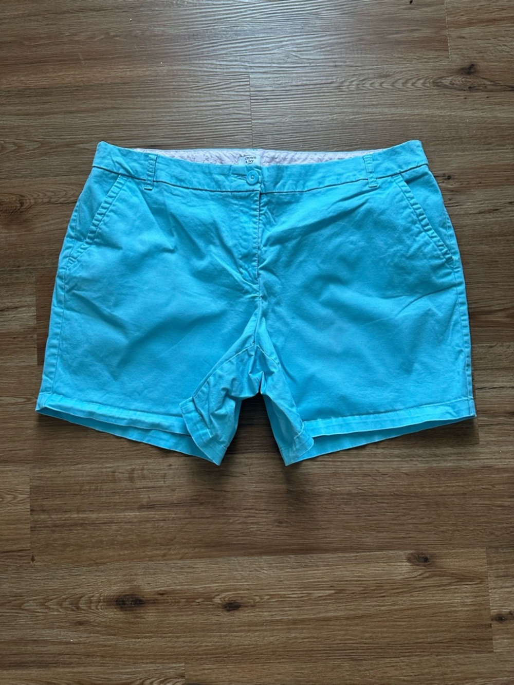 crown & ivy Turquoise Cotton-Blend Bermuda Shorts size 20W EUC